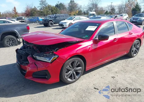 2021 Acura Tlx A-Spec Package из США, поврежденный, VIN 19UUB6F50MA005802